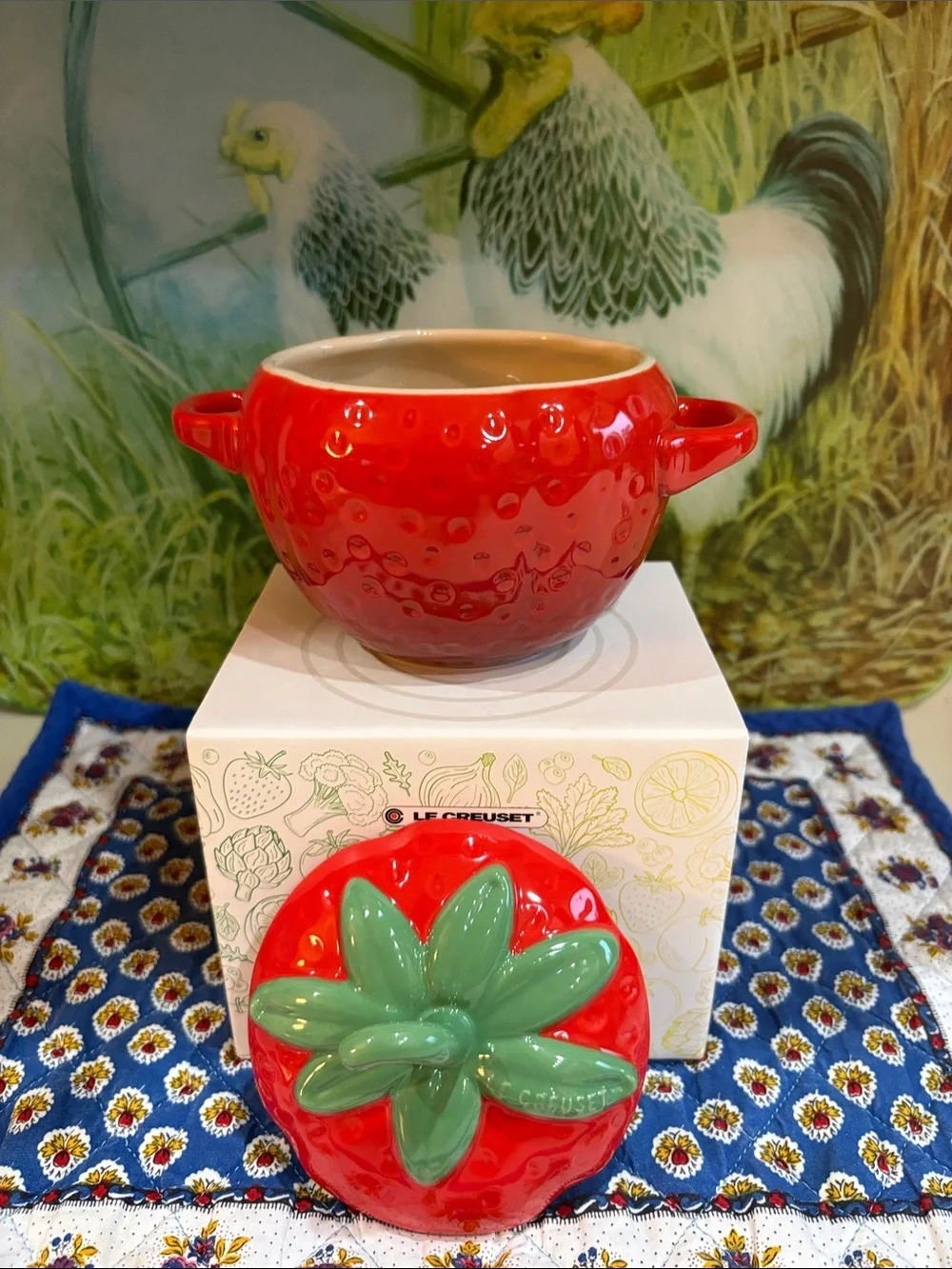 Le Creuset Strawberry  Mini Cocotte Casserole ~ Limited Edition ~ RARE